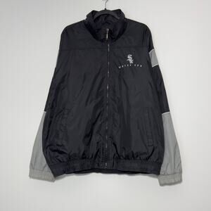 WHITE SOX STARTER Vintage 90s Embroidered Windbreaker Full Zip Jacket size XL